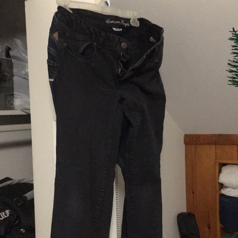 Black skinny super stretch American Eagle jeans size 14